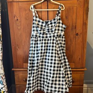 Torrid Retro Chic Black and White Gingham Sundress
